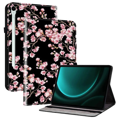 For Samsung Galaxy Tab S9 FE Cover Flip Card Holder Tablet Protective Case Pattern Printing Design