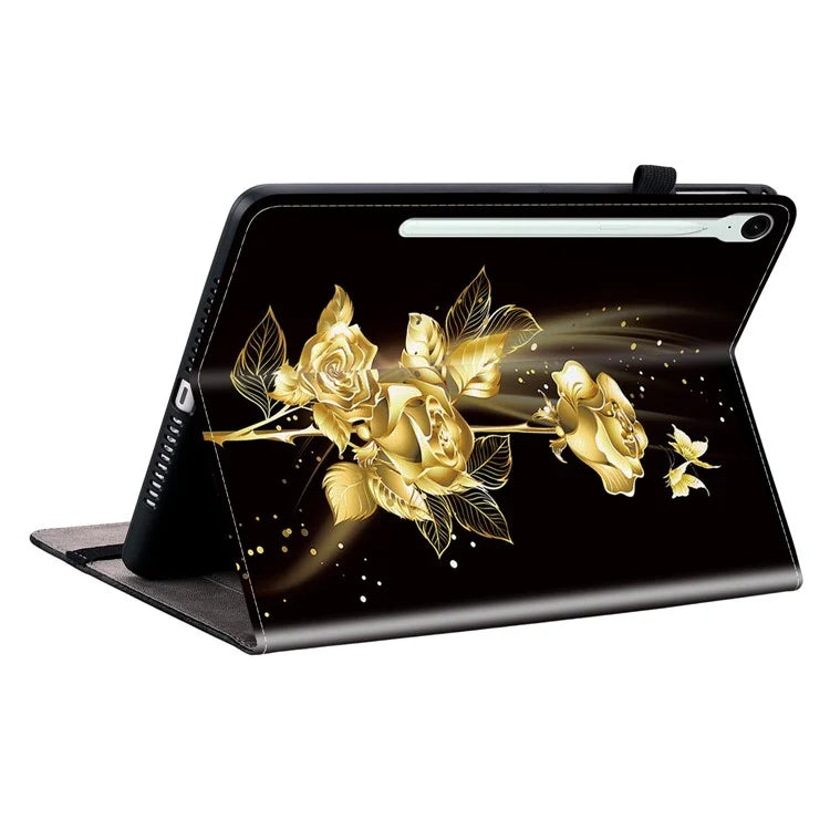 For Samsung Galaxy Tab S9 FE Cover Flip Card Holder Tablet Protective Case Pattern Printing Design