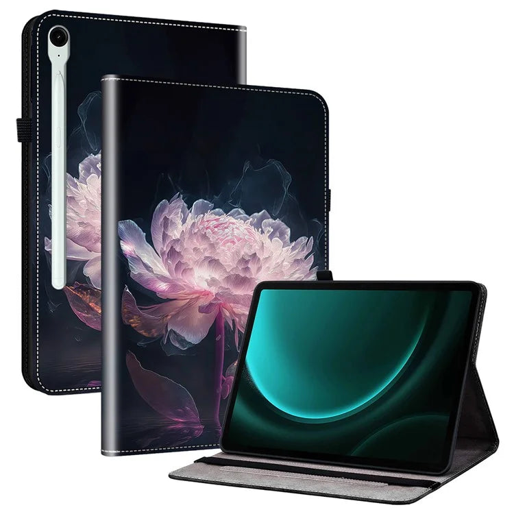 For Samsung Galaxy Tab S9 FE Cover Flip Card Holder Tablet Protective Case Pattern Printing Design