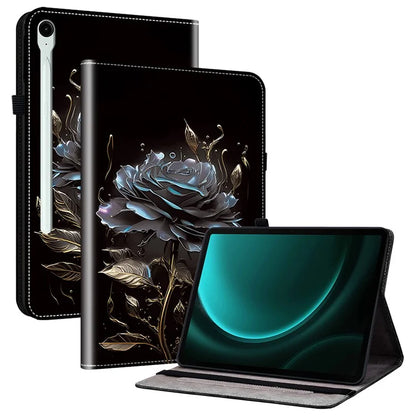 For Samsung Galaxy Tab S9 FE Cover Flip Card Holder Tablet Protective Case Pattern Printing Design