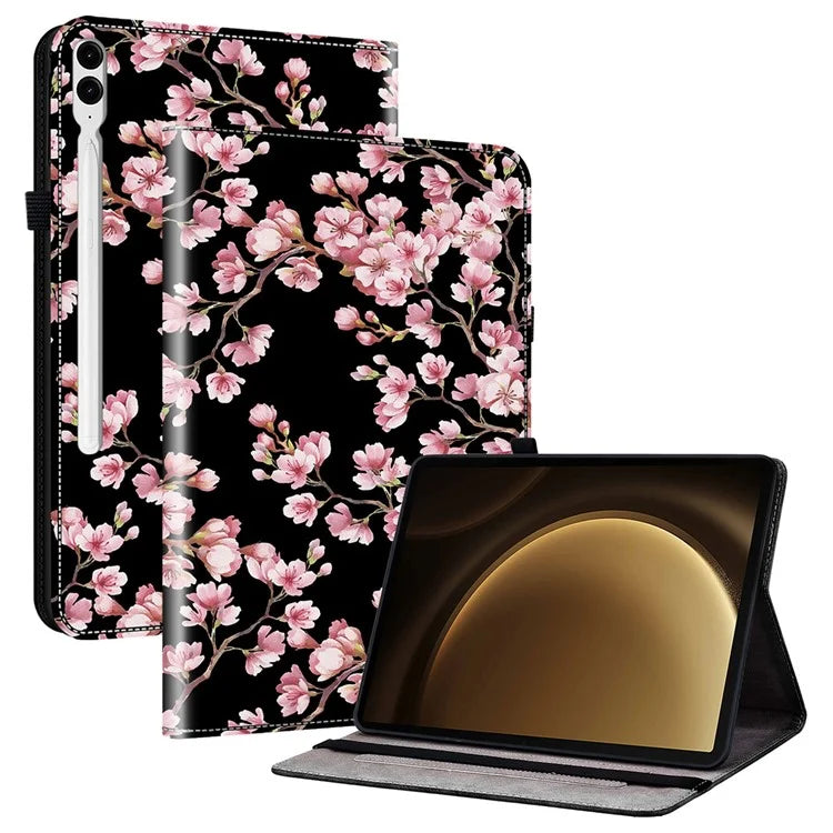 For Samsung Galaxy Tab S9+ / Tab S9 FE+ Case Flip Pattern Printing Card Holder Tablet Shell