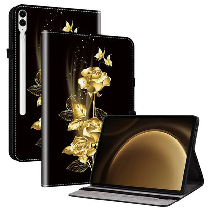 For Samsung Galaxy Tab S9+ / Tab S9 FE+ Case Flip Pattern Printing Card Holder Tablet Shell
