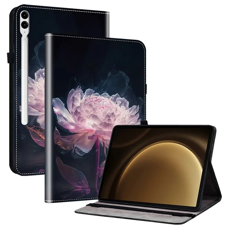 For Samsung Galaxy Tab S9+ / Tab S9 FE+ Case Flip Pattern Printing Card Holder Tablet Shell