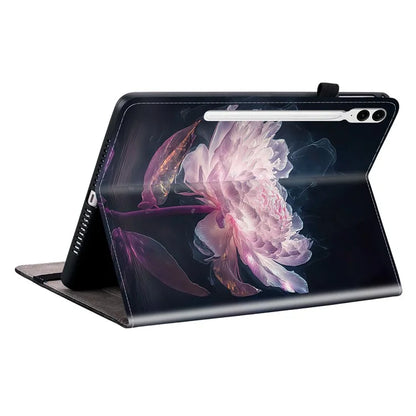 For Samsung Galaxy Tab S9+ / Tab S9 FE+ Case Flip Pattern Printing Card Holder Tablet Shell