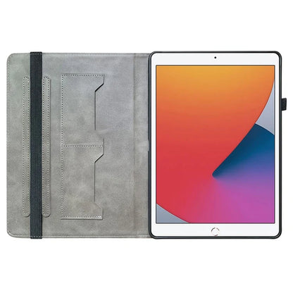 For iPad Air (2013)  /  Air 2  /  iPad 9.7-inch (2017)  /  (2018) Case Leather Card Holder Cover with Pens Slot
