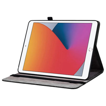 For iPad Air (2013)  /  Air 2  /  iPad 9.7-inch (2017)  /  (2018) Case Leather Card Holder Cover with Pens Slot