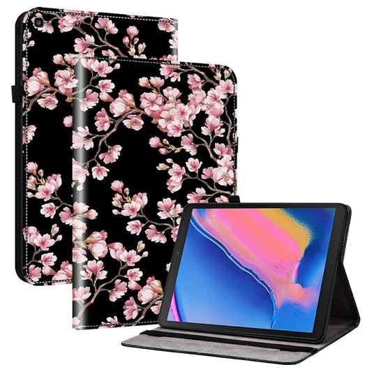 For Samsung Galaxy Tab A 8.0 (2019) SM-T290 (Wi-Fi) / SM-T295 (LTE) / SM-T297 Case Pattern Printing Tablet Shell Flip Card Holder