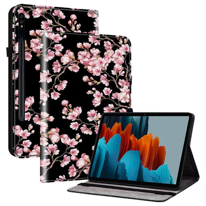 For Samsung Galaxy Tab S7 / S8 Cases Pattern Printing Flip Tablet Shell with Card Slot