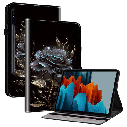 For Samsung Galaxy Tab S7 / S8 Cases Pattern Printing Flip Tablet Shell with Card Slot
