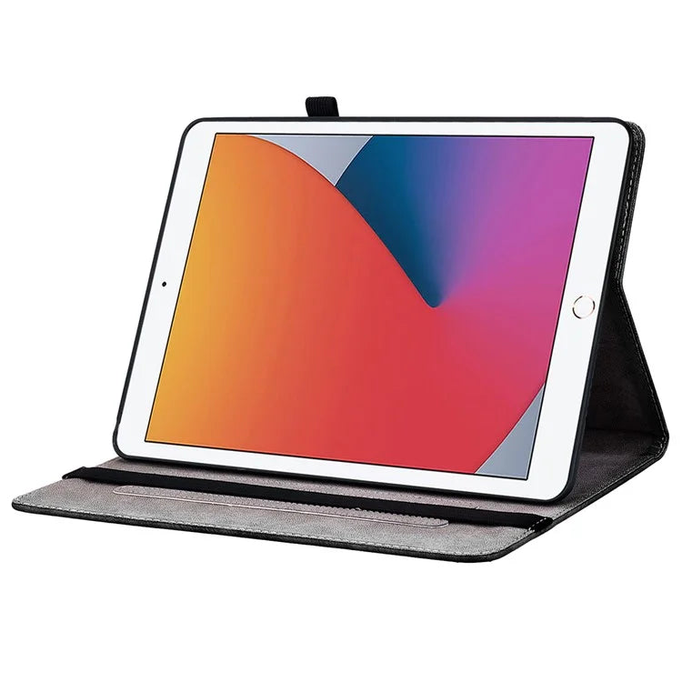 For iPad 10.2 (2021) / (2020) / (2019) Flip Case Pattern Printing Tablet Cover with Card Holder