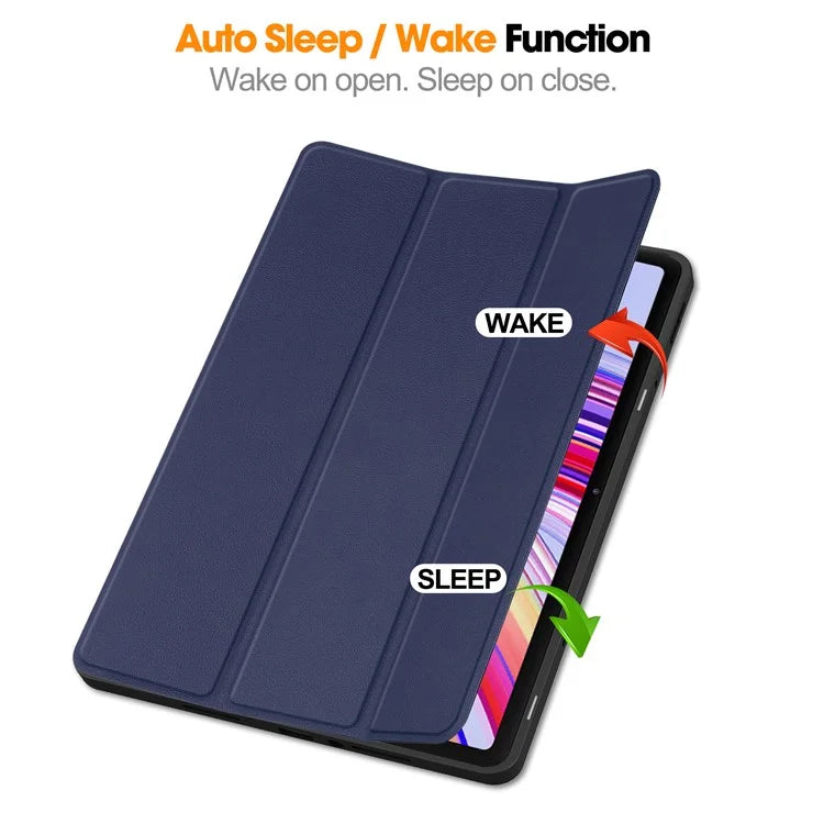 For Xiaomi Redmi Pad Pro / Redmi Pad Pro 5G / Poco Pad Tablet Case Tri-Fold Stand Shock-Absorbent Leather Cover with Pen Slot