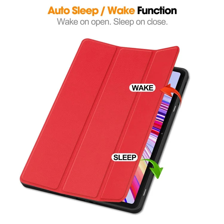For Xiaomi Redmi Pad Pro / Redmi Pad Pro 5G / Poco Pad Tablet Case Tri-Fold Stand Shock-Absorbent Leather Cover with Pen Slot