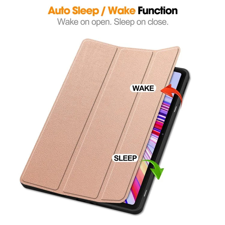 For Xiaomi Redmi Pad Pro / Redmi Pad Pro 5G / Poco Pad Tablet Case Tri-Fold Stand Shock-Absorbent Leather Cover with Pen Slot