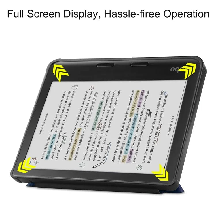 Stand Case for Kobo Libra Colour eReaders PU Leather Sleeve Cover with Auto Wake / Sleep