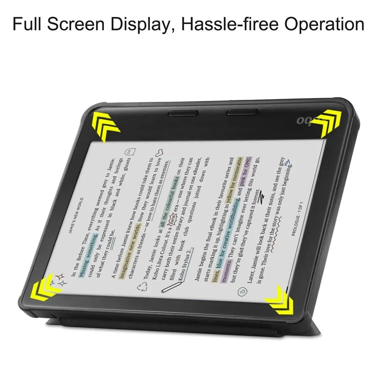 Stand Case for Kobo Libra Colour eReaders PU Leather Sleeve Cover with Auto Wake / Sleep