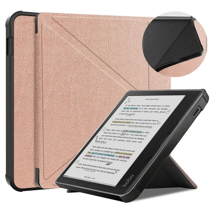 Stand Case for Kobo Libra Colour eReaders PU Leather Sleeve Cover with Auto Wake / Sleep