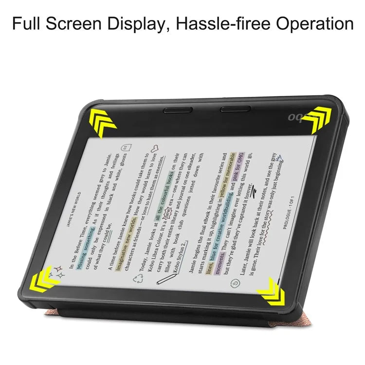 Stand Case for Kobo Libra Colour eReaders PU Leather Sleeve Cover with Auto Wake / Sleep