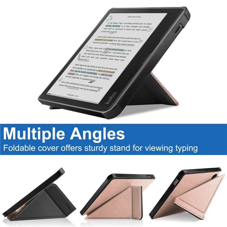 Stand Case for Kobo Libra Colour eReaders PU Leather Sleeve Cover with Auto Wake / Sleep
