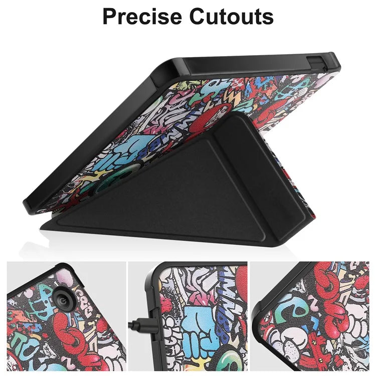 For Kobo Libra Colour Case Pattern Print Leather ebook Reader Cover
