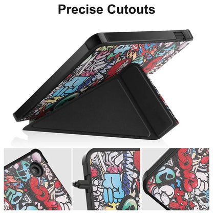 For Kobo Libra Colour Case Pattern Print Leather ebook Reader Cover