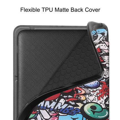 For Kobo Libra Colour Case Pattern Print Leather ebook Reader Cover