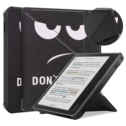 For Kobo Libra Colour Case Pattern Print Leather ebook Reader Cover