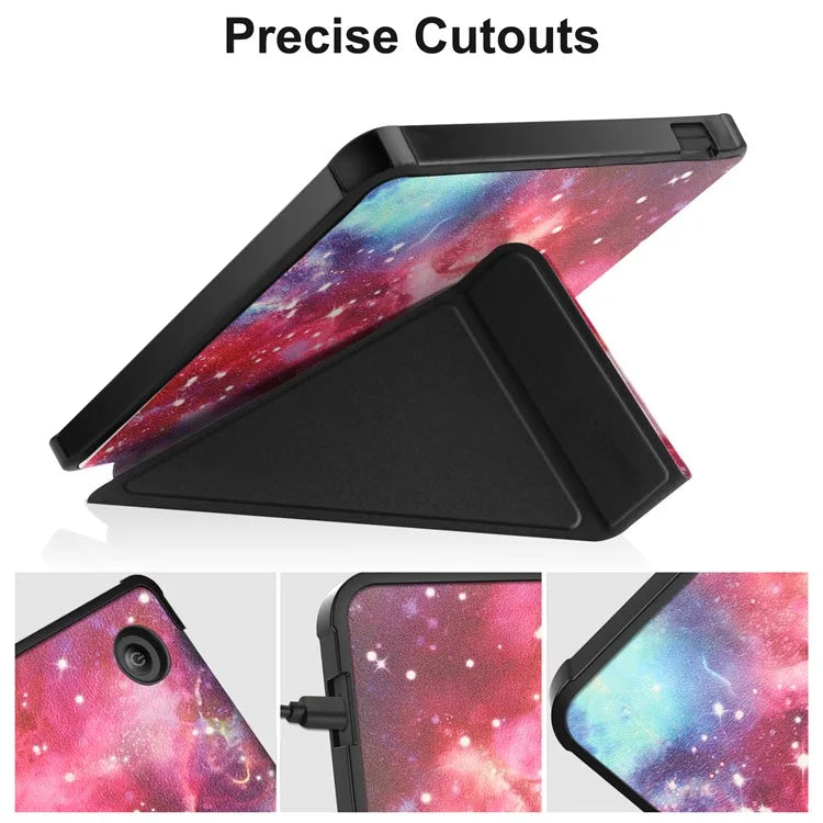 For Kobo Libra Colour Case Pattern Print Leather ebook Reader Cover