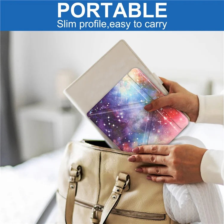 For Kobo Libra Colour Case Pattern Print Leather ebook Reader Cover