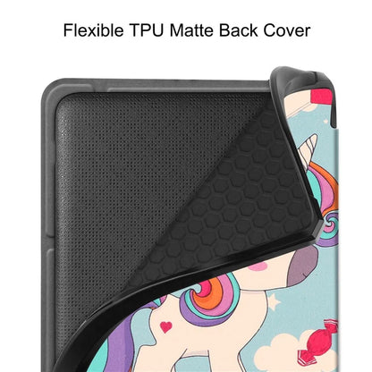 For Kobo Libra Colour Case Pattern Print Leather ebook Reader Cover