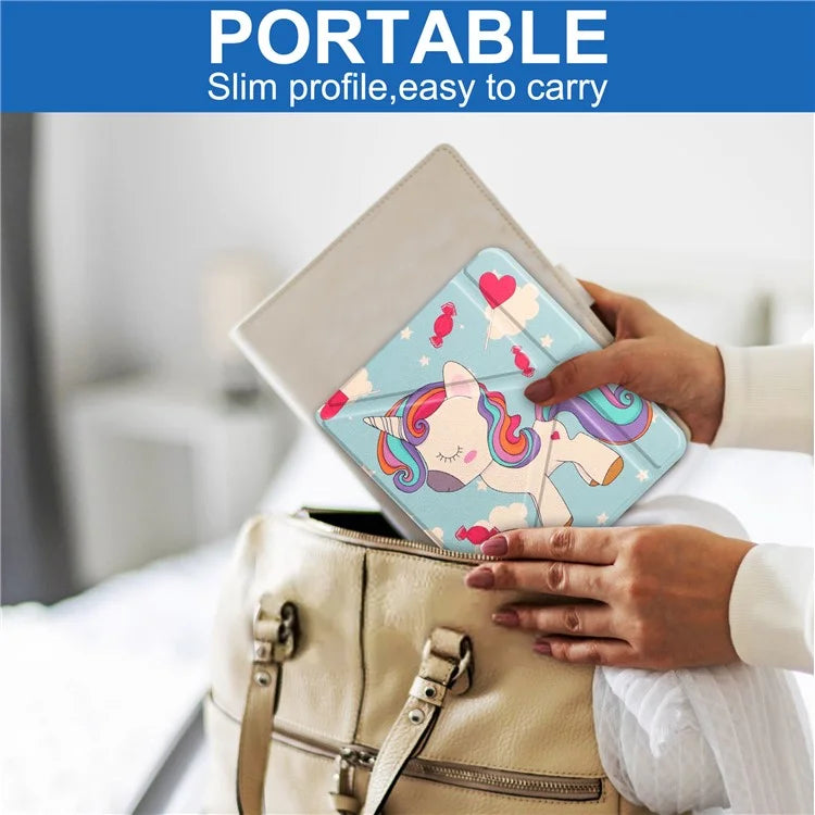 For Kobo Libra Colour Case Pattern Print Leather ebook Reader Cover
