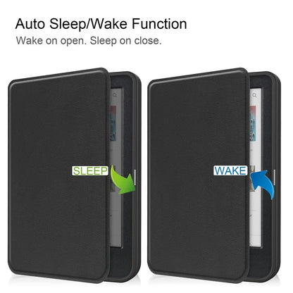 For Kobo Clara Colour PU Leather Sleeve Smart Wake  /  Sleep Cover eReader Protective Case