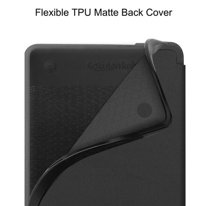 For Kobo Clara Colour PU Leather Sleeve Smart Wake  /  Sleep Cover eReader Protective Case