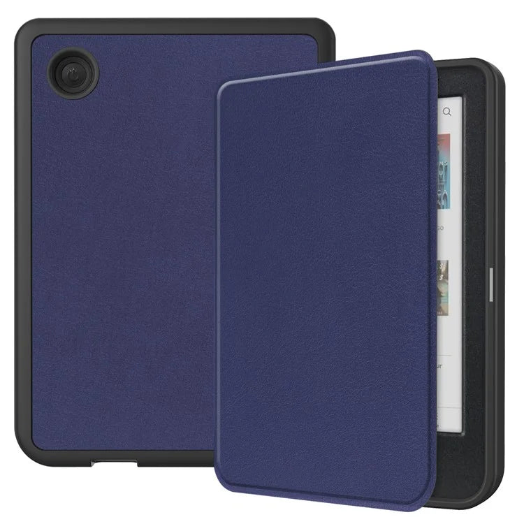 For Kobo Clara Colour PU Leather Sleeve Smart Wake  /  Sleep Cover eReader Protective Case