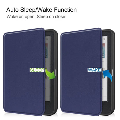 For Kobo Clara Colour PU Leather Sleeve Smart Wake  /  Sleep Cover eReader Protective Case
