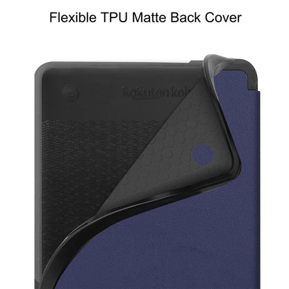 For Kobo Clara Colour PU Leather Sleeve Smart Wake  /  Sleep Cover eReader Protective Case