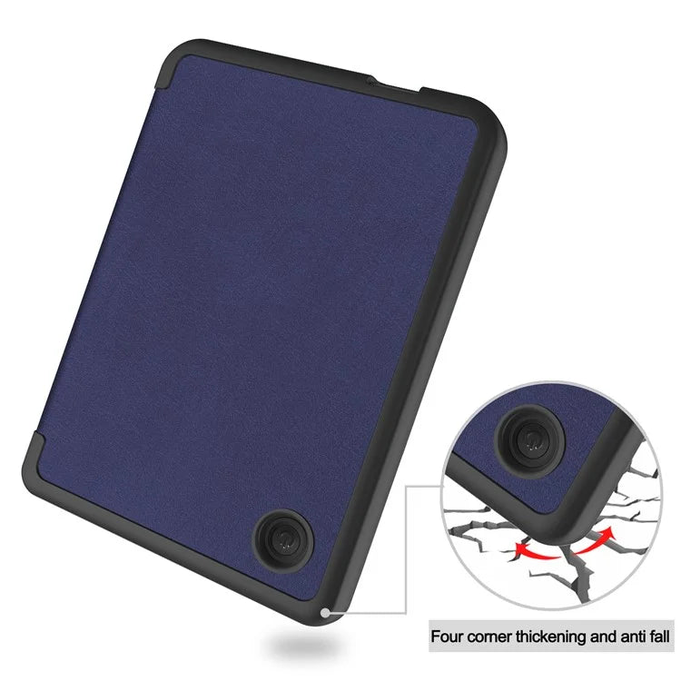 For Kobo Clara Colour PU Leather Sleeve Smart Wake  /  Sleep Cover eReader Protective Case
