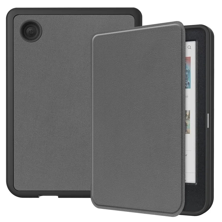 For Kobo Clara Colour PU Leather Sleeve Smart Wake  /  Sleep Cover eReader Protective Case