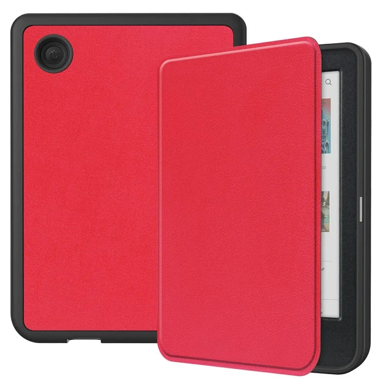 For Kobo Clara Colour PU Leather Sleeve Smart Wake  /  Sleep Cover eReader Protective Case