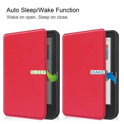 For Kobo Clara Colour PU Leather Sleeve Smart Wake  /  Sleep Cover eReader Protective Case