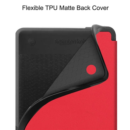For Kobo Clara Colour PU Leather Sleeve Smart Wake  /  Sleep Cover eReader Protective Case