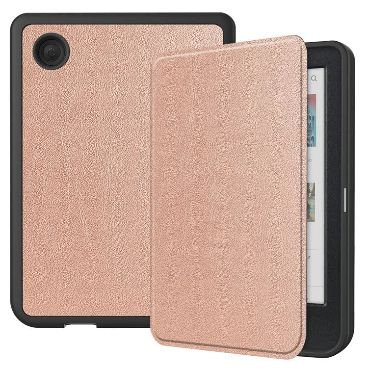 For Kobo Clara Colour PU Leather Sleeve Smart Wake  /  Sleep Cover eReader Protective Case