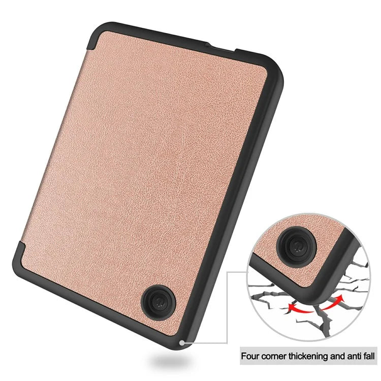 For Kobo Clara Colour PU Leather Sleeve Smart Wake  /  Sleep Cover eReader Protective Case