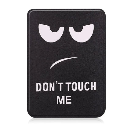 For Kobo Clara Colour Case Pattern Printing PU Leather Folio E-reader Cover with Auto Sleep / Wake Function