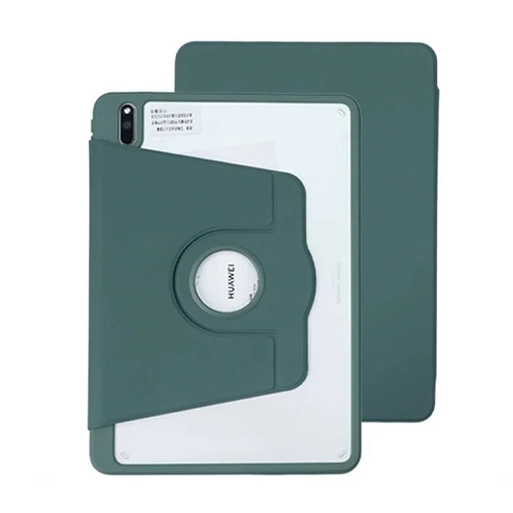 For Huawei MatePad 11 (2021) Case PU Leather Tablet Shell Rotating Stand with Pencil Holder