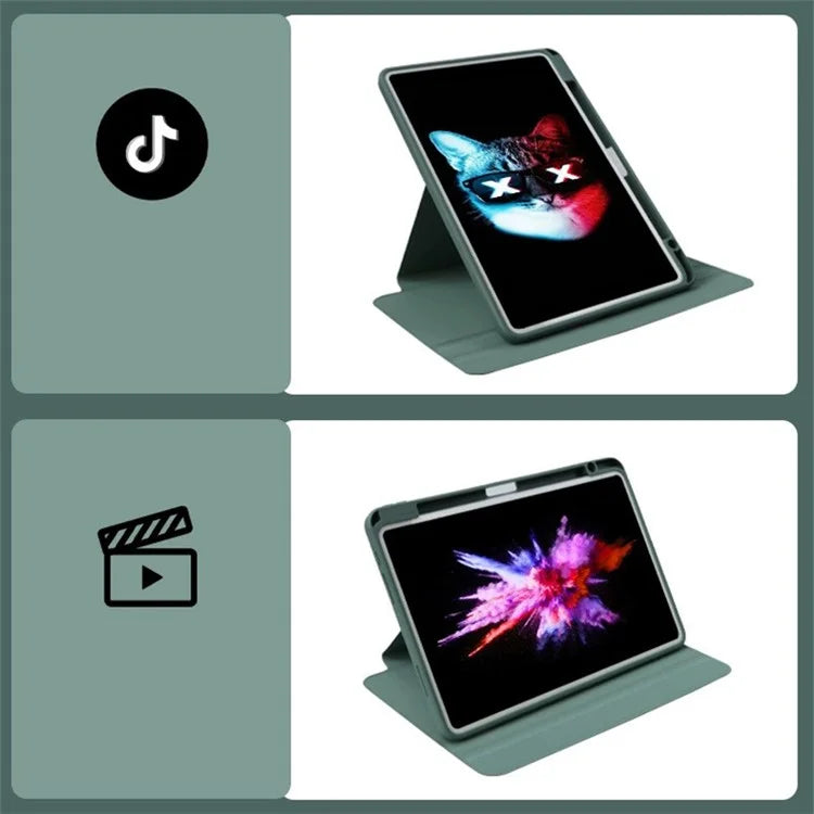 For Huawei MatePad 11 (2021) Case PU Leather Tablet Shell Rotating Stand with Pencil Holder