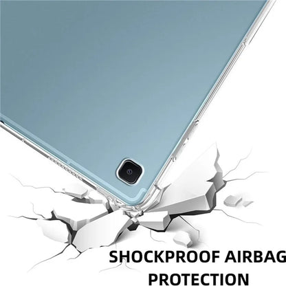 For Samsung Galaxy Tab S6 Lite (2020) / (2022) / (2024) Case Tablet TPU Cover + 2Pcs Tempered Glass Screen Film