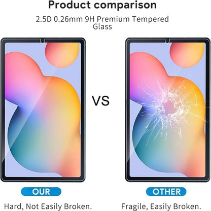 For Samsung Galaxy Tab S6 Lite (2020) / (2022) / (2024) Case Tablet TPU Cover + 2Pcs Tempered Glass Screen Film