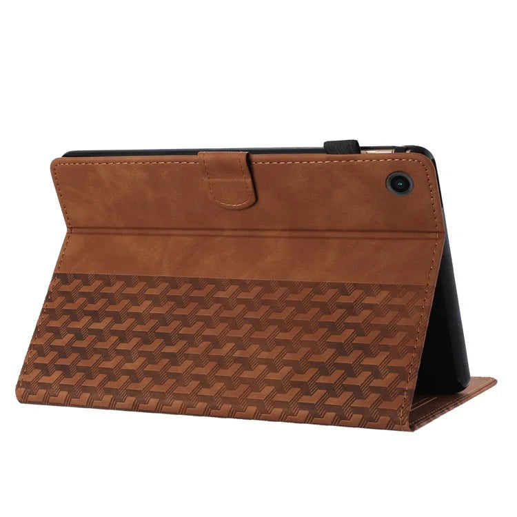 For Samsung Galaxy Tab A9+ TPU Case Leather Card Holder Tablet Cover Building Blocks Imprinted