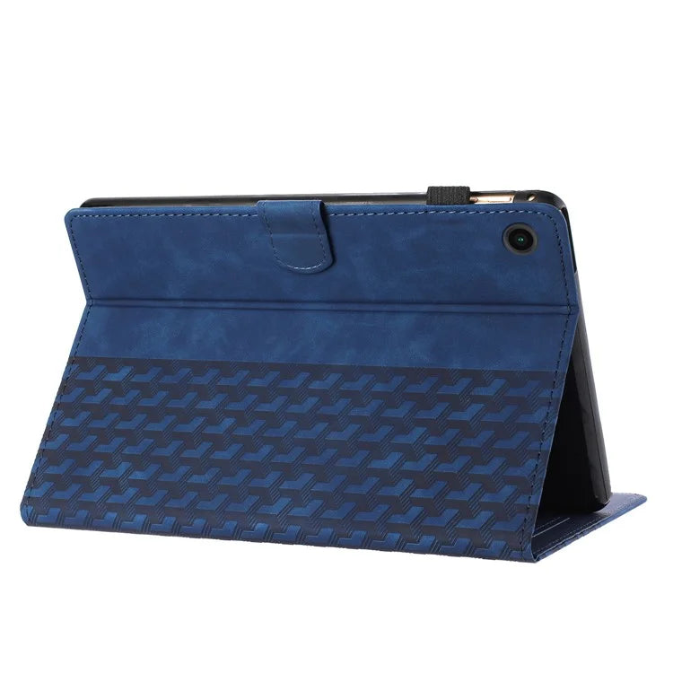 For Samsung Galaxy Tab A9+ TPU Case Leather Card Holder Tablet Cover Building Blocks Imprinted