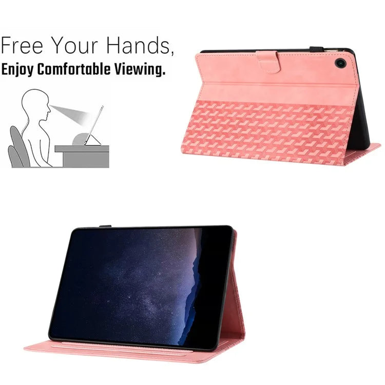 For Samsung Galaxy Tab A9+ TPU Case Leather Card Holder Tablet Cover Building Blocks Imprinted